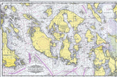 Placemat of San Juan Islands and Victoria, BC